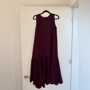 Maroon Midi Dress
